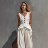 Women's Sleeveless Top & Wide-Leg Pants Two-Piece Set by FitiqueFit