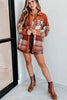 Plaid Button Up Long Sleeve Jacket Classic & Timeless Lightwear Outerwear For women and Girls by Stevvex