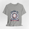 United by Baseball Tee | Patriotic Baseball Shirt, Vintage Red White Blue by Tristan’s Treehouse