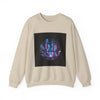 Neon Cyberpunk Skyline Sweatshirt | synthwave cityscape, future city art by Tristan’s Treehouse
