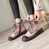 Pink short boots women's inner heightening thin boots