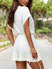 Surplice Short Sleeve Romper