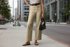 Plus Size High Waisted Slimming Solid Color Suit Pants by FitiqueFit