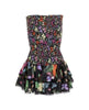 Halter Strapless Sweet Butterfly Printing Elastic Waist-tightening Cake Dress