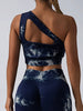 Seamless One-Shoulder Bra & Scrunch Leggings Set - High Waisted Yoga Pants by FitiqueFit