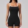 Women's Square Collar Backless Shorts Jumpsuit – Sport Fashion Style by FitiqueFit