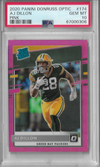 Graded 2020 Panini Donruss Optic AJ Dillon #174 Pink Rookie RC Football Card PSA 10 Gem Mint