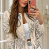 Women’s Sequined Zip-Up Jacket by FitiqueFit