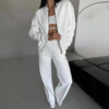 Women’s 2-Piece Zip-Up Sweatsuit Set — Jacket & Wide-Leg Sweatpants by FitiqueFit