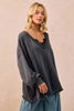BiBi Mineral Washed French Terry Oversized Sweatshirt by FitiqueFit