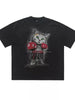 Men's Cat Graphic Vintage Wash T-Shirt by Simply Love