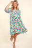 Bubble Sleeve Floral Ruffled Summer Dress For Women – Charming Floral Dress, Feminine Floral Dress, Trendy Bubble Sleeve Dress, Whimsical Ruffled Dress, Elegant Garden Party Dress, Romantic Floral Dress, Chic Bubble Sleeve Dress by Stevvex
