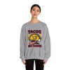 Tacos Not Tariffs Sweatshirt | taco pun, tariff protest typography by Tristan’s Treehouse