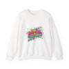 Stay Chill Crash Out Crewneck Sweatshirt | neon graffiti meltdown design by Tristan’s Treehouse
