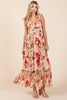New Summer Layered Floral Sweetheart Neck Maxi Dress For Women – Romantic and Feminine Floral Dress with Layered Skirt by Stevvex