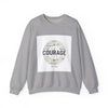 Courage wordcloud Sweatshirt | Fresh Start minimal renewal apparel by Tristan’s Treehouse