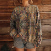 Women’s Printed Crew-Neck Sweatshirt – Long Sleeve Casual Top by FitiqueFit