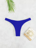 New Bikini Solid Color Cheeky Ruched Thong Bikini Bottoms for Women – High Stretch Polyamide Swim Briefs with Flattering Fit – Casual Swimwear Essential for Beach Pool and Summer Vacation by Stevvex