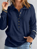 Women's Loose Fit Long Sleeve Knit Top – Button Detail, S–5XL by FitiqueFit