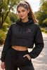 Neon Spur Logo Camo Crop Windbreaker Hoodie by Neon Spur
