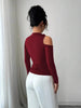 Cutout One-Shoulder Long Sleeve T-Shirt by Simply Love