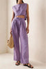 Women's Crew-Neck Loose Casual Two-Piece Set – Breathable T-Shirt & Pants by FitiqueFit