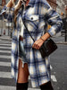Women’s Plaid Shacket Set – Flannel Shirt Jacket & Distressed Denim Shorts by FitiqueFit