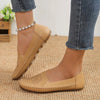 Women’s Handmade Gommino Driving Shoes – Solid‑Color Casual Flats by FitiqueFit