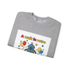 Retro Toy Robot Crewneck Sweatshirt | Throwback Kid, Primary Color Retro