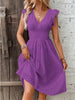 Waisted V-Neck Lace Midi Dress by FitiqueFit
