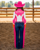 Girls Howdy Lightning Zip Rodeo Shirt by Neon Spur