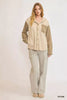 Umgee Washed French Terry Shacket by FitiqueFit