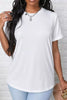 Round Neck Rolled Sleeve T-Shirt by Simply Love