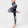 💜 Marble Print High-Waist Yoga Leggings – Sculpted Fit in Bold Purple by FitiqueFit