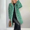 Leopard Print Plush Jacket — Cozy Loose-Fit Mid-Length Outwear by FitiqueFit