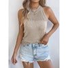 Women’s Summer Halter Tank Top – Sleeveless Racerback Knit Sweater Vest by FitiqueFit