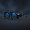 Retro Round Leather Frame Sunglasses – Vintage Fashion Eyewear by FitiqueFit