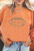 Black Football Graphic Game Day Embroidered Corded Sweatshirt by Wild and Free Boutique