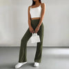 Solid Rib-Knit Pull-On Jogger Pants for Women by FitiqueFit