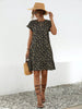 Floral Round Neck Short Sleeve Dress Elegant & Effortless Everyday Style Women Dress by Stevvex