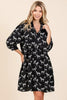Zebra Print Button Down Shirt Mini Dress – Bold and Fashion-Forward Zebra Print Dress with Casual Button-Down Design by Stevvex