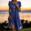 Ethnic Print Midi Dress – Scoop Neck Geometric Pattern Boho Dress by FitiqueFit