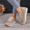Floral Print Lace-Up Sneakers – Comfortable Canvas Shoes by FitiqueFit