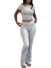 🔥 Women's Low-Waisted Folded Waist Flared Pants - Low-Rise Wide-Leg Trousers by FitiqueFit