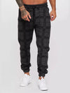 Men's Plus Size Plaid Drawstring Pants