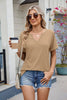 Florira Notched Short Sleeve T-Shirt by Simply Love