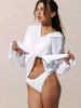 Button Down Hooded Cover-Up