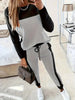 Women's Korean-Style Hoodie & Pants Two-Piece Set – Casual Patchwork by FitiqueFit