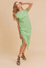 Side Slit Round Neck Sleeveless Midi Dress For Women Casual Chic with Side Slits for Modern Elegance by Stevvex