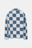 Elegant Checkered Snap Down Long Sleeve Teddy Jacket Soft & Warm Colorful Jacket by Stevvex